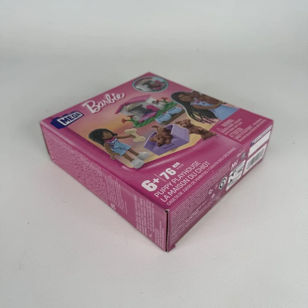 MEGA Barbie Puppy Playhouse‎ 76 Pcs Building Set Ages 6+ Mattel Sealed Box